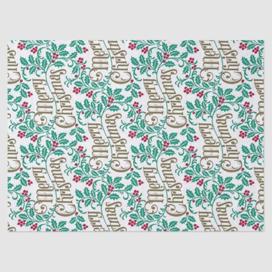 "Vrolijk kerstfeest" Tissuepapier (Voorkant)