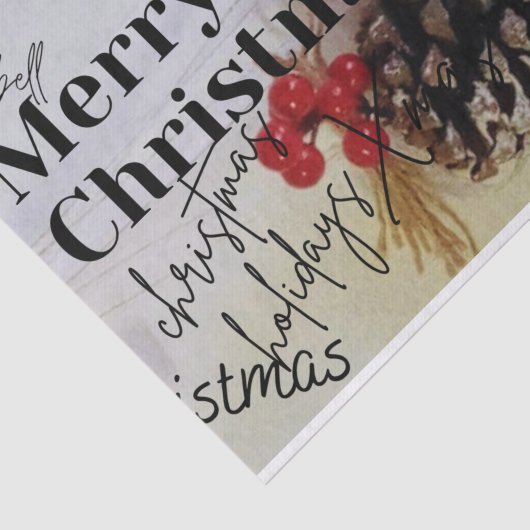 Vrolijk kerstfeest tissuepapier (Detail)