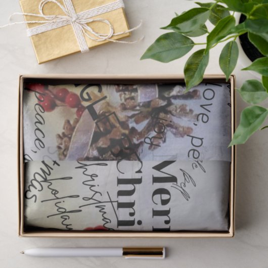 Vrolijk kerstfeest tissuepapier (Geschenk)