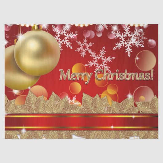 Vrolijk kerstfeest tissuepapier (Voorkant)