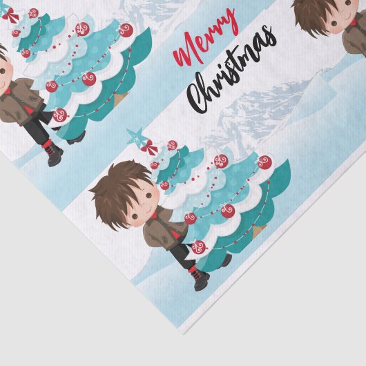 Vrolijk kerstfeest tissuepapier (Detail)