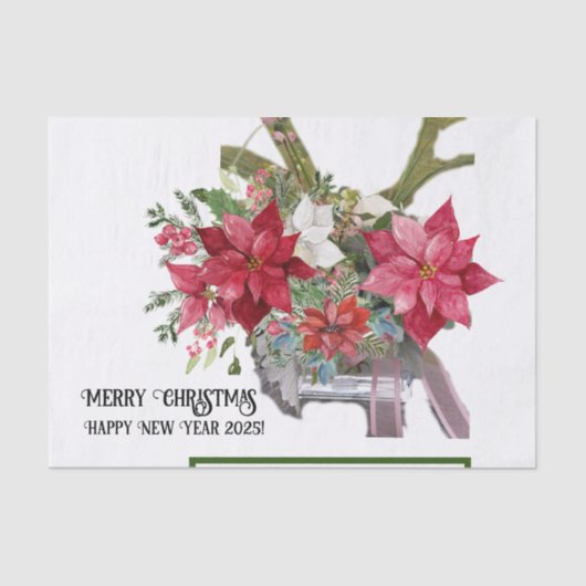 Vrolijk kerstfeest! tissuepapier (Voorkant)