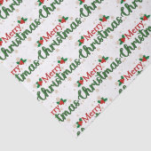 Vrolijk kerstfeest tissuepapier (Detail)