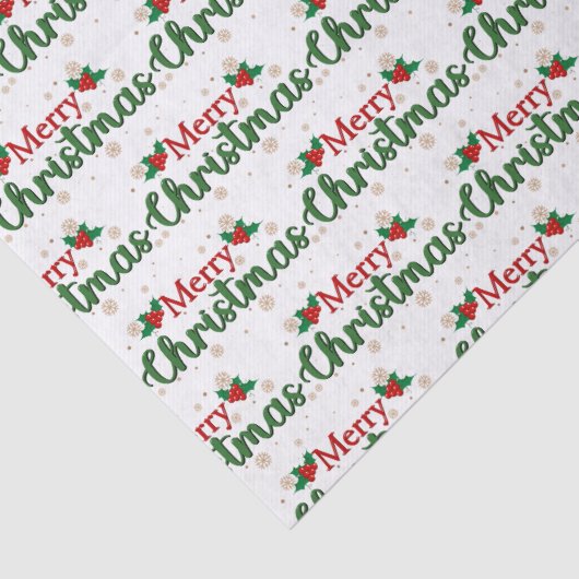Vrolijk kerstfeest tissuepapier (Detail)
