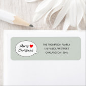 Vrolijk kerstfeest toespraak bubbel etiket (Insitu)