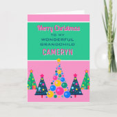 Vrolijk kerstfeest tot prachtige kleinkind kaart (Voorkant)