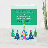 Vrolijk kerstfeest tot prachtige kleinkind kaart (Voorkant)