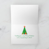 Vrolijk kerstfeest tot speciale nichtenkaart bedankkaart (Binnen)