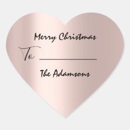 Vrolijk kerstfeest tot..Van familienaam Feestdagen Hart Sticker