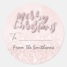 Vrolijk kerstfeest tot..Van familienaam Feestdagen Ronde Sticker