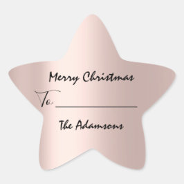 Vrolijk kerstfeest tot..Van familienaam Feestdagen Ster Sticker