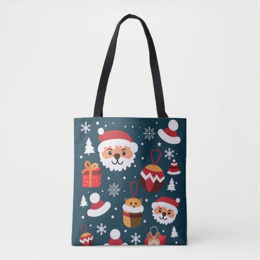 Vrolijk kerstfeest tote bag (Voorkant)