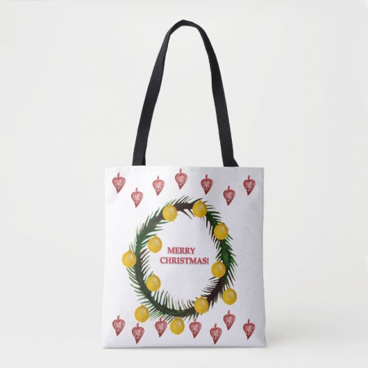 Vrolijk kerstfeest tote bag (Voorkant)