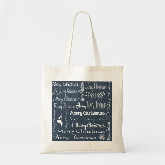 Vrolijk kerstfeest tote bag (Voorkant)