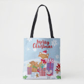 Vrolijk kerstfeest tote bag (Voorkant)