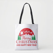 Vrolijk kerstfeest tote bag (Voorkant)