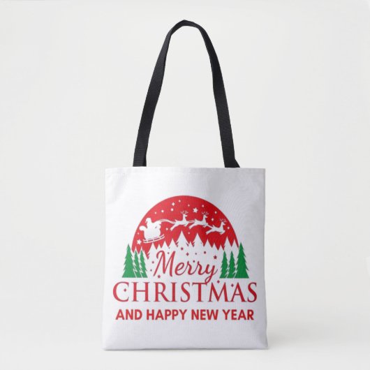 Vrolijk kerstfeest tote bag (Voorkant)