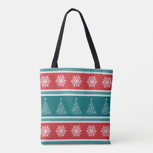 Vrolijk kerstfeest tote bag (Achterkant)