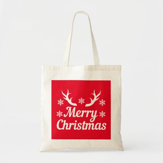 Vrolijk kerstfeest tote bag (Voorkant)