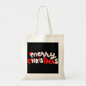 Vrolijk kerstfeest tote bag (Voorkant)