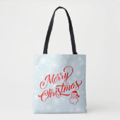 Vrolijk kerstfeest tote bag (Voorkant)