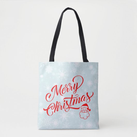 Vrolijk kerstfeest tote bag (Voorkant)