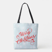 Vrolijk kerstfeest tote bag (Achterkant)