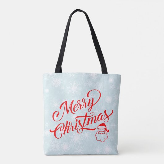 Vrolijk kerstfeest tote bag (Achterkant)