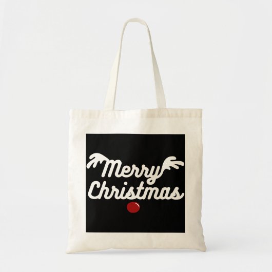 Vrolijk kerstfeest tote bag (Voorkant)