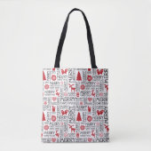 Vrolijk kerstfeest tote bag (Voorkant)