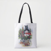 Vrolijk kerstfeest tote bag (Voorkant)