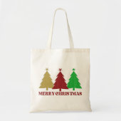 Vrolijk kerstfeest tote bag (Voorkant)