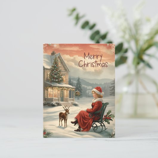  vrolijk kerstfeest traditioneel Briefkaart (Staand voorkant)