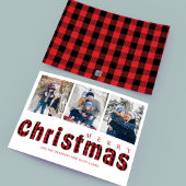 Vrolijk Kerstfeest Traditionele Eenvoudige Buffel  Feestdagenkaart