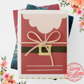 Vrolijk Kerstfeest Traditionele Kerstman en sneeuw Inpakpapier Vel