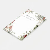 vrolijk kerstfeest | Traditionele vakantiebloemen Post-it® Notes (Schuin)