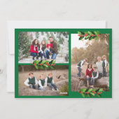 Vrolijk Kerstfeest Trein Foto Feestdagenkaart (Achterkant)