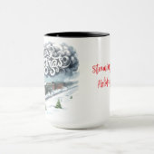 Vrolijk Kerstfeest Trein Koffie Mok Cup (Midden)