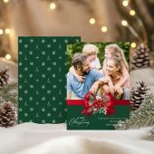 Vrolijk Kerstfeest Trendy Een-foto vakantiekaart Feestdagenkaart