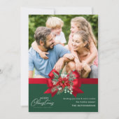 Vrolijk Kerstfeest Trendy Een-foto vakantiekaart Feestdagenkaart (Voorkant)