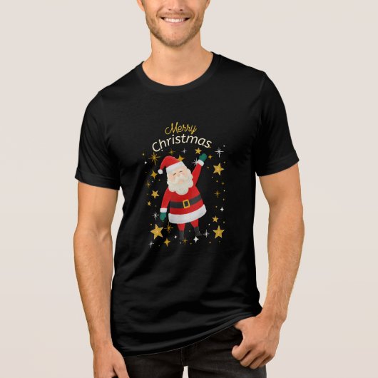Vrolijk kerstfeest Tri-Blend shirt (Voorkant)