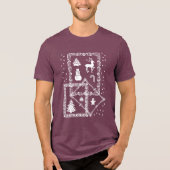 Vrolijk kerstfeest Tri-Blend shirt (Voorkant)