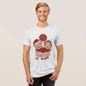 Vrolijk Kerstfeest Tri-blend T-Shirt (Voorkant volledig)