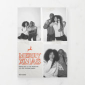 Vrolijk Kerstfeest Trifold Letter Fold Uitnodiging (Cover)