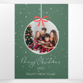 Vrolijk Kerstfeest Trifold Letter Fold Uitnodiging (Binnenkant midden)