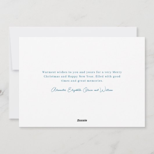 Vrolijk Kerstfeest Tropisch Strand Palmbomen Feestdagenkaart (Achterkant)