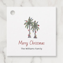 Vrolijk Kerstfeest Tropische Palmbomen Vakantie Fe Bedankjes Labels