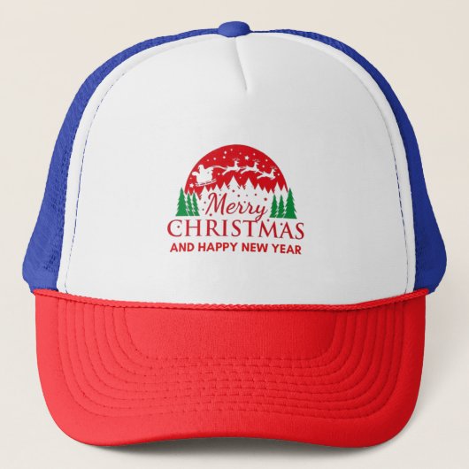 Vrolijk kerstfeest trucker pet (Voorkant)