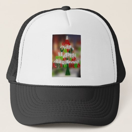 vrolijk kerstfeest trucker pet (Voorkant)