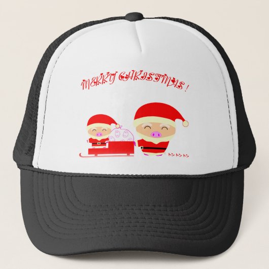 Vrolijk kerstfeest trucker pet (Voorkant)